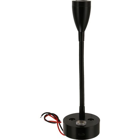 Lampe de chevet LED pour camping-car, USB Type C, 3 températures de couleur, variateur tactile, bonne dissipation de la chaleur, antirouille, lampe de lecture pour camping-car, bateau, camion, voiture (1/5)