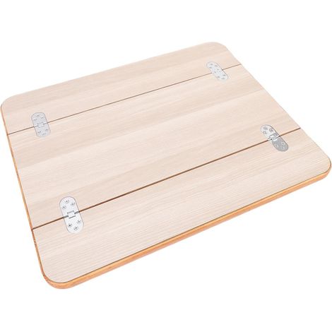 Camping Table Tray, Solid Wood Folding Marine Table with Coated Finish and Hand Sealed Metal Edge for Yacht, Boat, Motorhome, (White) (595x480mm/23.43x18.9 (1/5)