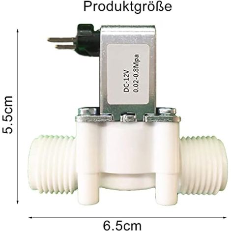 2 électrovannes 12 V CC G1/2 NC pour alimentation en eau (1/4)
