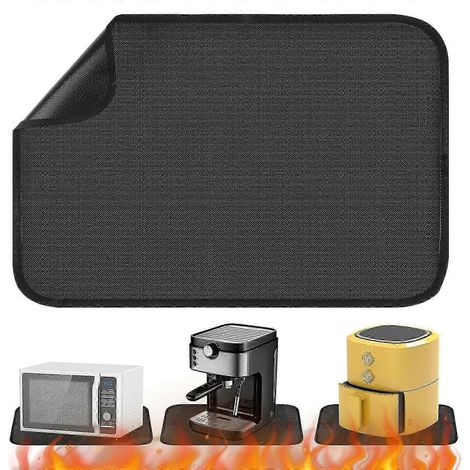 Filiyano-Dessous de plat résistant à la chaleur 60 x 40 cm, tapis en silicone et fibre de verre pour friteuse à air chaud, micro-ondes, machine à café (1/5)