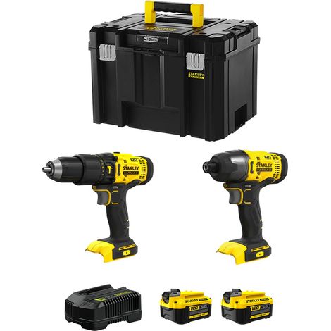 STANLEY FatMax Kit SVK215 (SFMCD711 + SFMCF800 + 2 x 4,0 Ah + Caricabatteria + TSTAK VI)