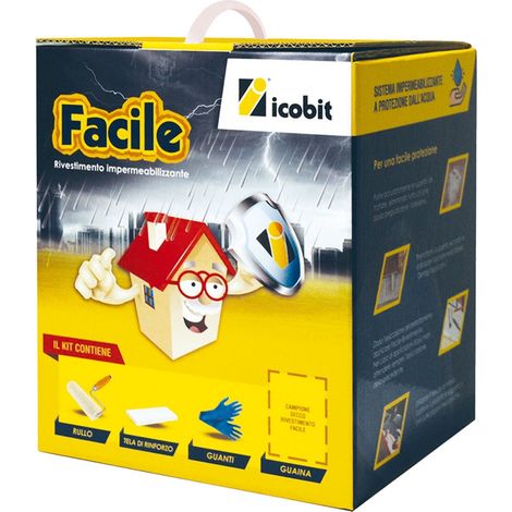 Rivestimento impermeabilizzante in emulsione acquosa Facile in kit Icobit