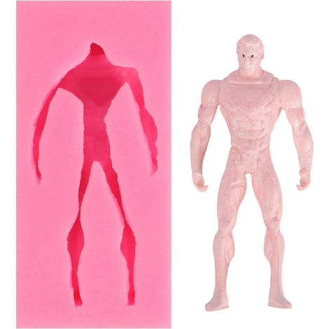 Moule à corps masculin pour gâteau, chocolat, DIY, silicone, forme homme, moule pâtisserie, 3D, création sucrée, cadeau gourmand, taille unique, réutilisable.
