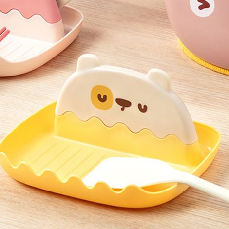 Support épais pour couvercles de casseroles, sans perçage, étagère de comptoir, support de rangement pour la vaisselle de cuisine, jaune. (1/5)