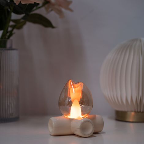 Lampada da tavolo per il camino - Atmosfera - Decorazione camera da letto - Decorazione scrivania - Lampada da scrivania - Luce notturna - Lampada creativa (1/4)