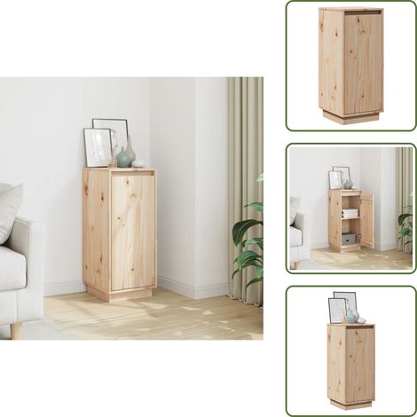 Credenza con ante - vidaXL Credenza 31,5x34x75 cm in Legno Massello di Pino - Credenza per riporre oggetti
