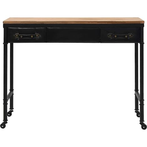 Table console，Table d'appoint，Bout de canapé，Meuble d'entrée MDF et bois de sapin 100 x 33,5 x 80 cm