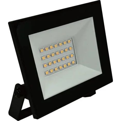 V-TAC Faro LED SMD 20W Slim E-Series con Driver Integrato Nero 6500K IP65