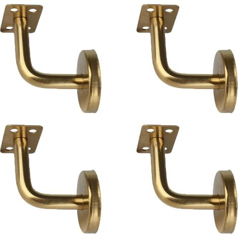 4 Pièces Acier Inoxydable Supports de Main Courante pour Fixation Murale Supports de Rail d'escalier pour Rampe Escalier Support Mural de Garde-Corps (1/5)