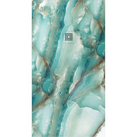 VAROBATH - Receveur de douche 3D 100x140 - Modèle BELLMORA effet marbre (1/5)