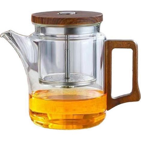 Théière en verre haute température, séparateur thé/eau domestique, théière épaisse résistante à la chaleur. Bouilloire (1/5)