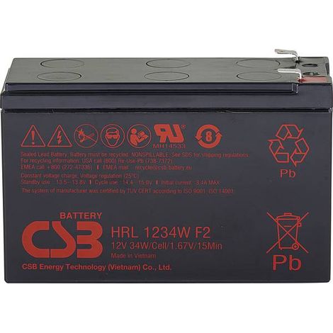 eaton HRL 1234W batteria VRLA 12 volt 8,5 Ah AGM