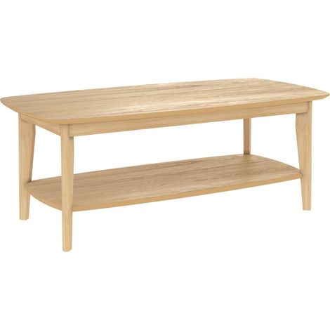 Mesa de centro rectangular de madera clara - Sadi