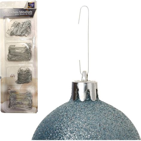 Kugelaufhänger, Weihnachtsdeko Haken, Metall, 300 St.