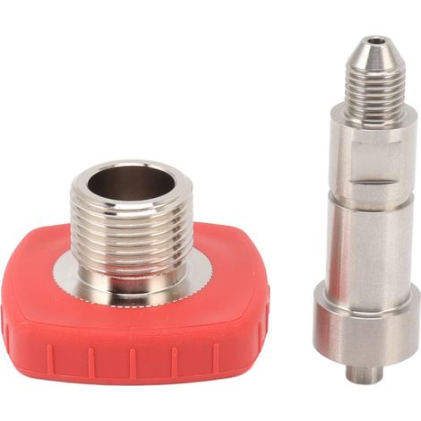Adaptateur bouteille CO2 G5/8 vers 7/16-20, connecteur acier inoxydable pour remplissage cartouche (1/5)