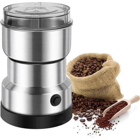 Moulin à grains - 300 ml - 17 x 10,5 cm - Broyeur à herbes électrique - Design compact (1/5)