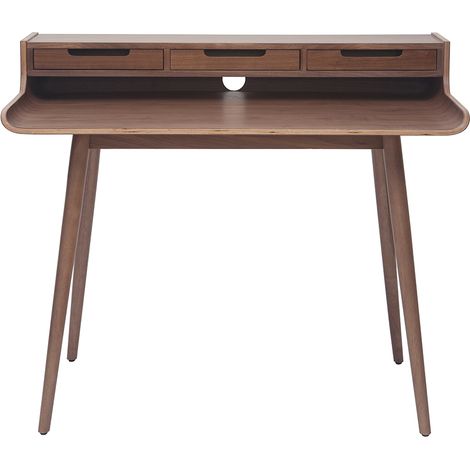 Vintage Schreibtisch aus Nussbaumholz 3 Schubladen L110 cm OPUS