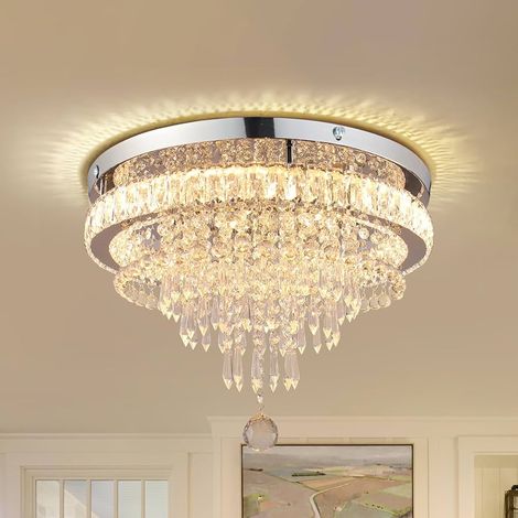 Plafonnier LED en cristal - Lumière chaude, Suspension encastrée LED, Éclairage décoratif, Lampe de table pour îlot de salle à manger (1/5)