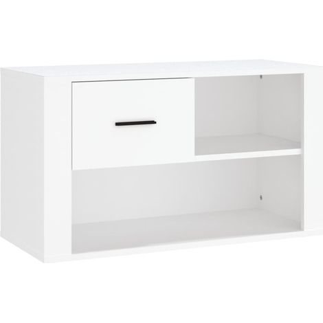Schuhschrank Weiß 80x35x45 cm Ingenieurholz