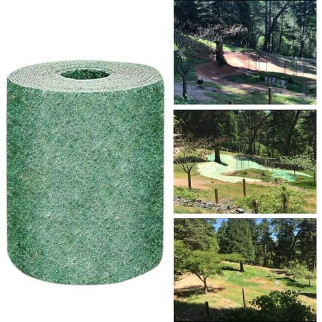 Tapis de Semences de Gazon Biodégradable Tapis De Culture D'herbe Tapis de Germination de Plantes Isolation Thermique Coupe-Vent 160320cm