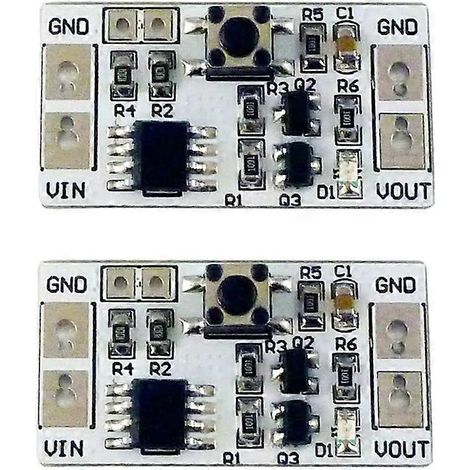 SL92B02 Module de commutation bistable autobloquante 3-20 V CC 5 A avec contrôleur de relais et carte électronique tactile (2 pièces) (1/5)
