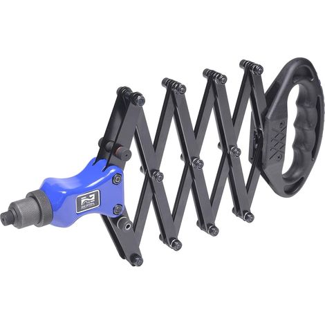 SW-Stahl 42900L Pince à rivets ciseaux I Pince à rivets ciseaux avec 5 embouts interchangeables I pour rivets en aluminium, rivets en acier et rivets en acier inoxydable I Pince à rivets pour 2,4 à 6,