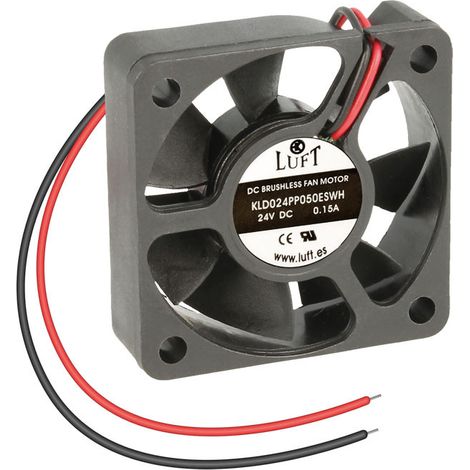 Lüfter 24vdc 50x50x15mm 4,56w 0,19a 2 Drähte Reibung Kld024pp050eswh