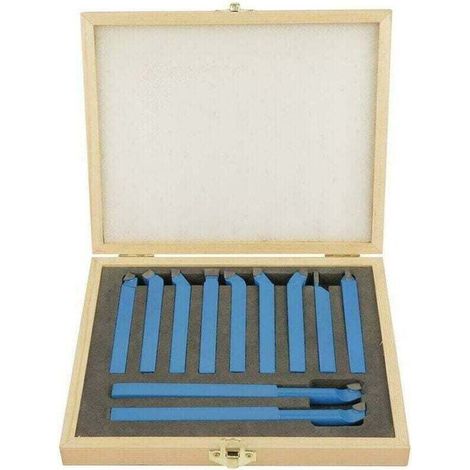 11 Pièces Outils De Tour De Tour À Pointe De Carbure, XU, Kit complet D'Embouts D'Outils De Coupe En Métal - KZQ (1/4)
