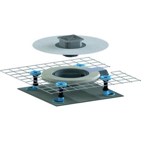 Dallmer CeraDrain Pure Plan Schallschutzablauf 100x100mm, DN 40, ABS/PP/Edelstahl, 518446 (1/3)