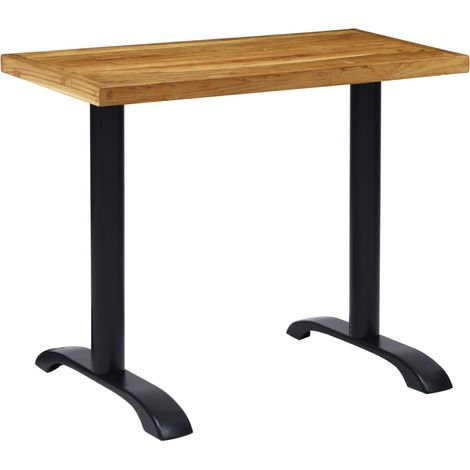 Pieds de table de bistro 2 pcs noir 61x8x72 cm fonte (1/5)