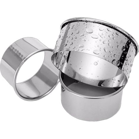 Lot de 3 emporte-pièces à raviolis en acier inoxydable, coupe-bord rond tranchant et économique pour cuisine (1/5)