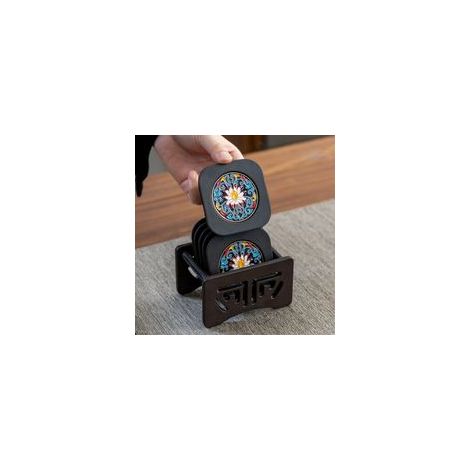 Lot de 6 sous-verres, protège-table, cadeau idéal — (1/5)