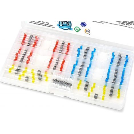 100 Connettori per saldatura connettori termoretraibilI connettorI cavi 07479