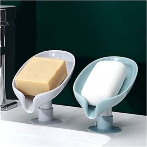 2pcs Porte savon - Ventouse sans percage Drainage rapide - Douche et cuisine (1/5)
