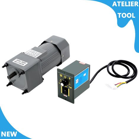 ATELIER Moteur de réducteur d'engrenage 90W 220V 1: 100 (100K) résistance de qualité industrielle avec contrôleur de vitesse (1/5)