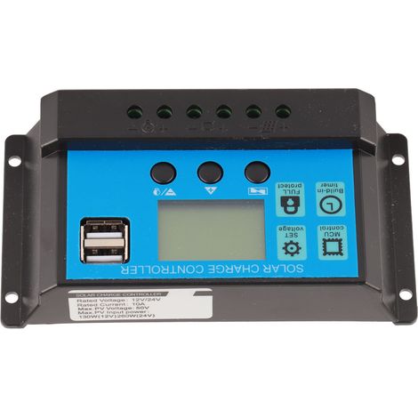PWM-Solarpanel-Laderegler mit LCD-Display, intelligenter Lade- und Entladeregler für LED-Straßenleuchten (12 V/24 V) (1/5)
