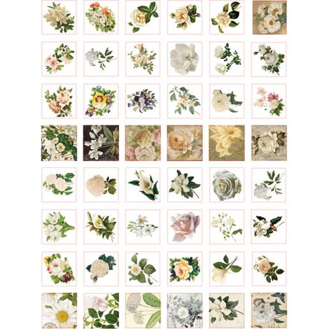 Set mit 100 dekorativen Blumenaufklebern für Notizbücher, Planer und Scrapbooking – DIY-Aufkleber mit Blumenmotiven, kreative Schreibwaren, Klebefolie Typ 2, Journaling (1/5)