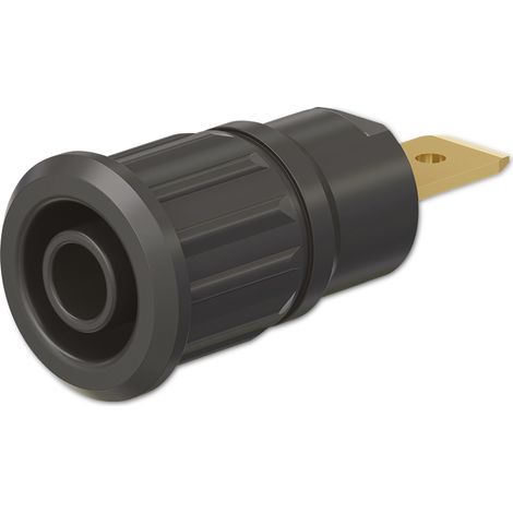 STÄUBLI Sicherheitsbuchse, 23.3150-21, 4 mm , schwarz, 1000 V, CAT III, 32 A / 600 V, CAT IV, 32 A (1/3)