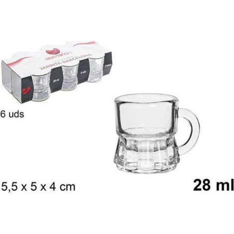 2,8 cls jarrita vaso chupito cristal mod barcelona alessandro - caja 6 unidades