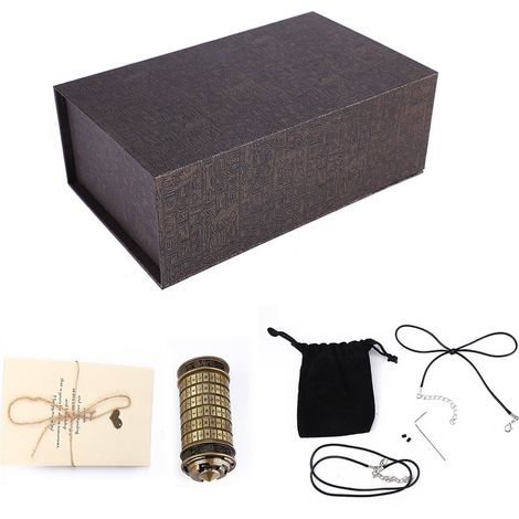 Boîte à bijoux sécurisée avec code, idée cadeau romantique et unique pour anniversaire (1/5)