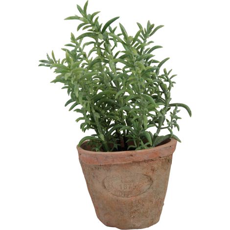 Thym artificiel en pot - D 9,7 cm x H 16,1 cm - Livraison gratuite