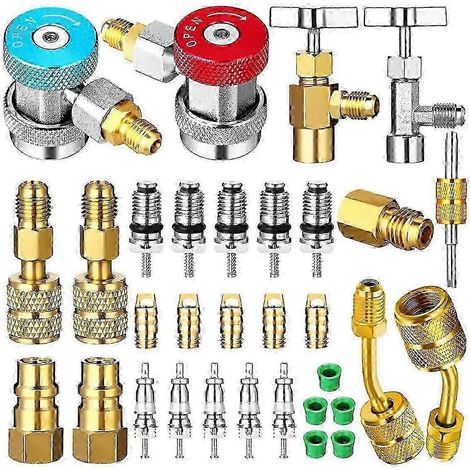 Kit adaptateur rapide R134a pour climatisation, vanne de robinet pour réservoir R134a vers R22/410a pour système de réfrigération.