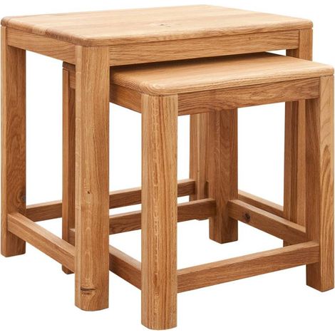 Tables gigognes bois de chêne massif 45cm JONAS (1/5)