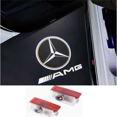 Lot de 2 projecteurs de porte(AMG), compatibles avec les modèles Mercedes-Benz E/C/B/A, GLE, GLC et GLB (1/5)