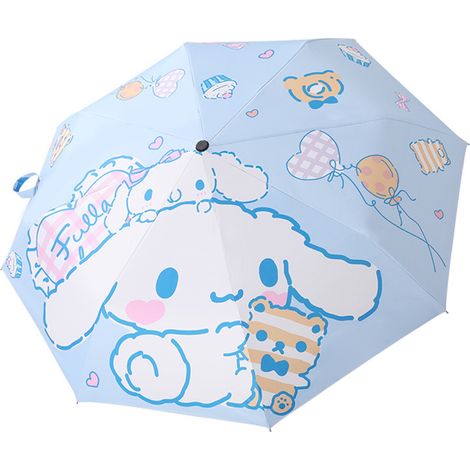 Parapluie pliable imperméable avec impression cartoon, protection UV renforcée et revêtement épaissi pour chien (1/5)