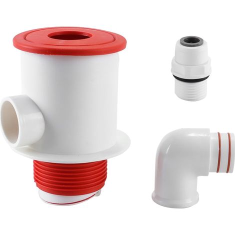 Joint D'étanchéité Pour Tuyau D'évacuation À 3 Voies, Avec Préfiltre De 3/8 Pouce Et Bouchon Pour Tuyaux En PVC De 50 Mm. (1/5)