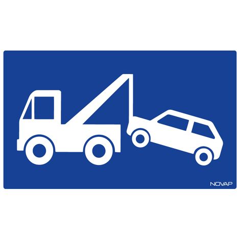Panneau Enlevement de véhicule fond bleu - Rigide 330x200mm - 4161518