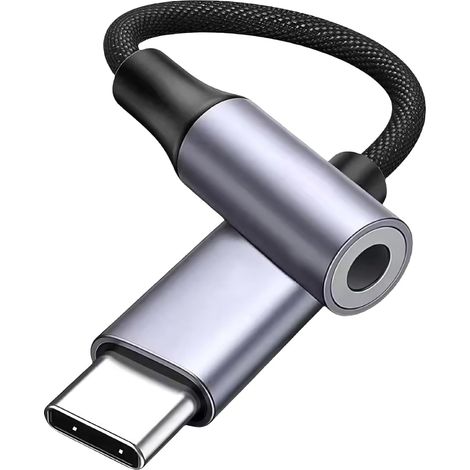 Adaptateur USB C Jack 3.5mm, Trrs Dac Hi-FI avec Microphone Et Commandes Actives, Câble USB C Audio Numérique 4 Pôles, Compatible Casque écouteurs Haut-Parleur, USB vers Jack Robuste Et Durable (1/5)