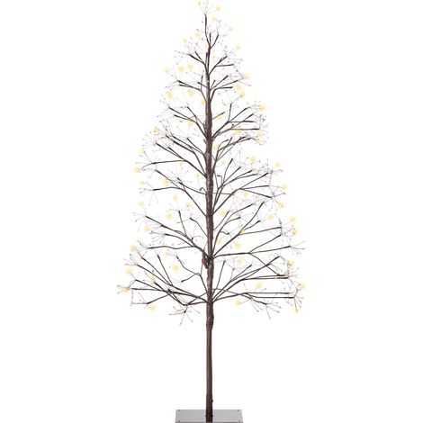 Árbol de Navidad artificial para exterior e interior 9 tipos de luces LED estilo interior moderno preiluminado 150 cm marrón Lonkari (1/5)