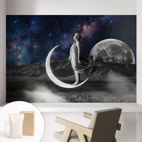 Fototapete Tapete Vliestapete mit Kleber Büro Wandgestaltung - Wanddekoration Wohnzimmer Nächtliche Träume 104x70 cm (1/5)